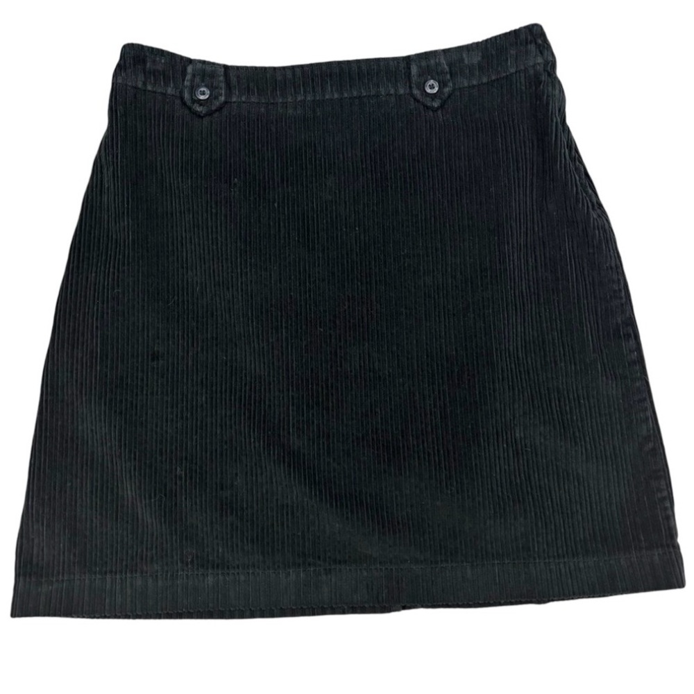 Eddie Bauer Black Corduroy Side Zip Closure Midi Skirt with Pocket 14